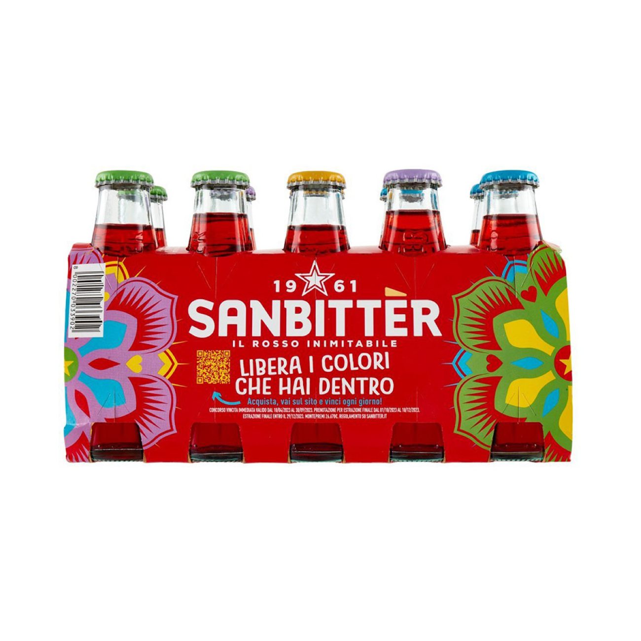 Bezalkoholisks dzēriens SANBITTER Rosso, 10 x 100 ml