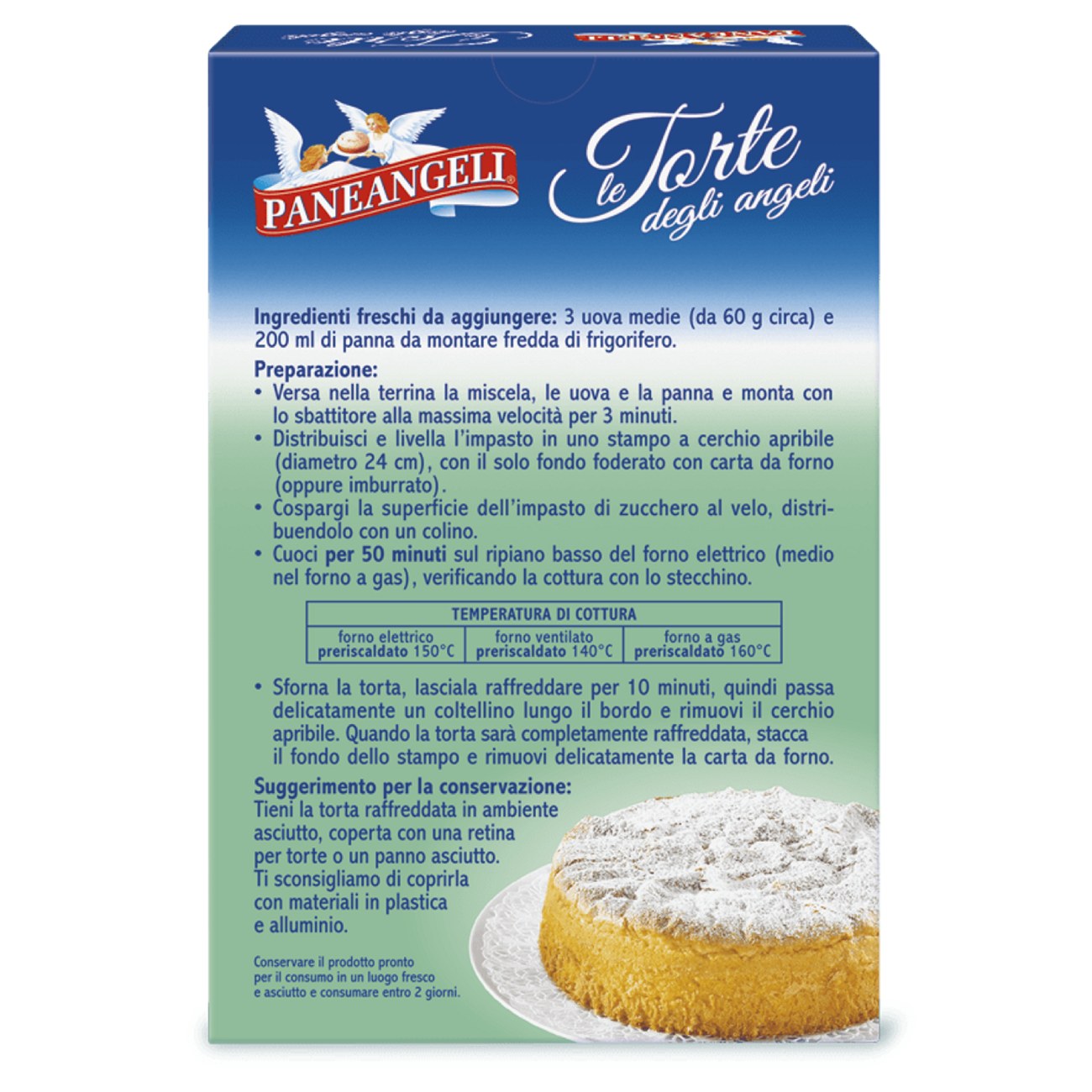 Vaniljekoogi küpsetamise segu PANEANGELI Torta Vaniglia, 410 g