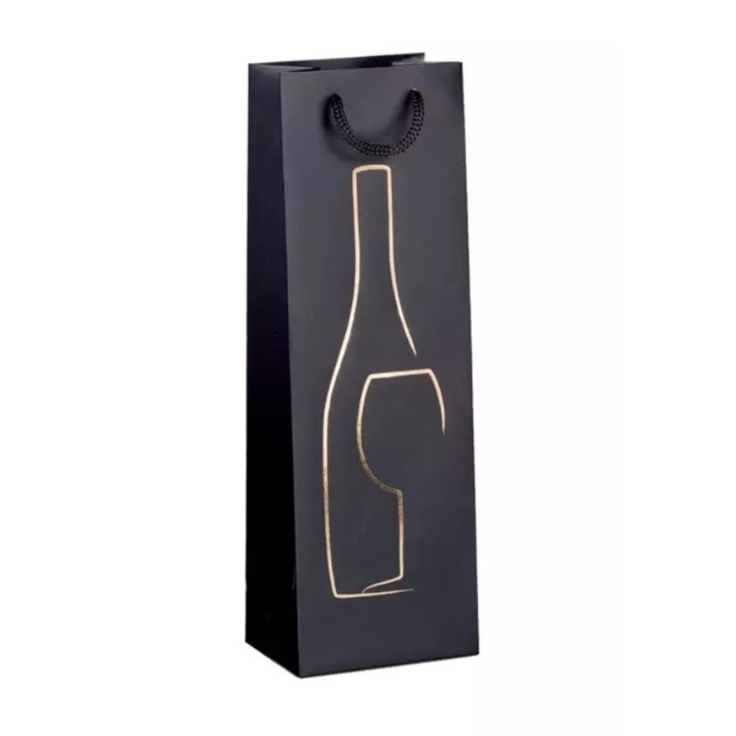 Paper bag with handles for 1 wine bottle