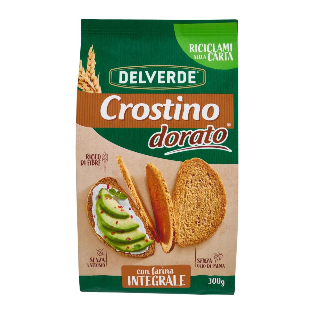 DELVERDE Crostino Dorato Integrale, 300g