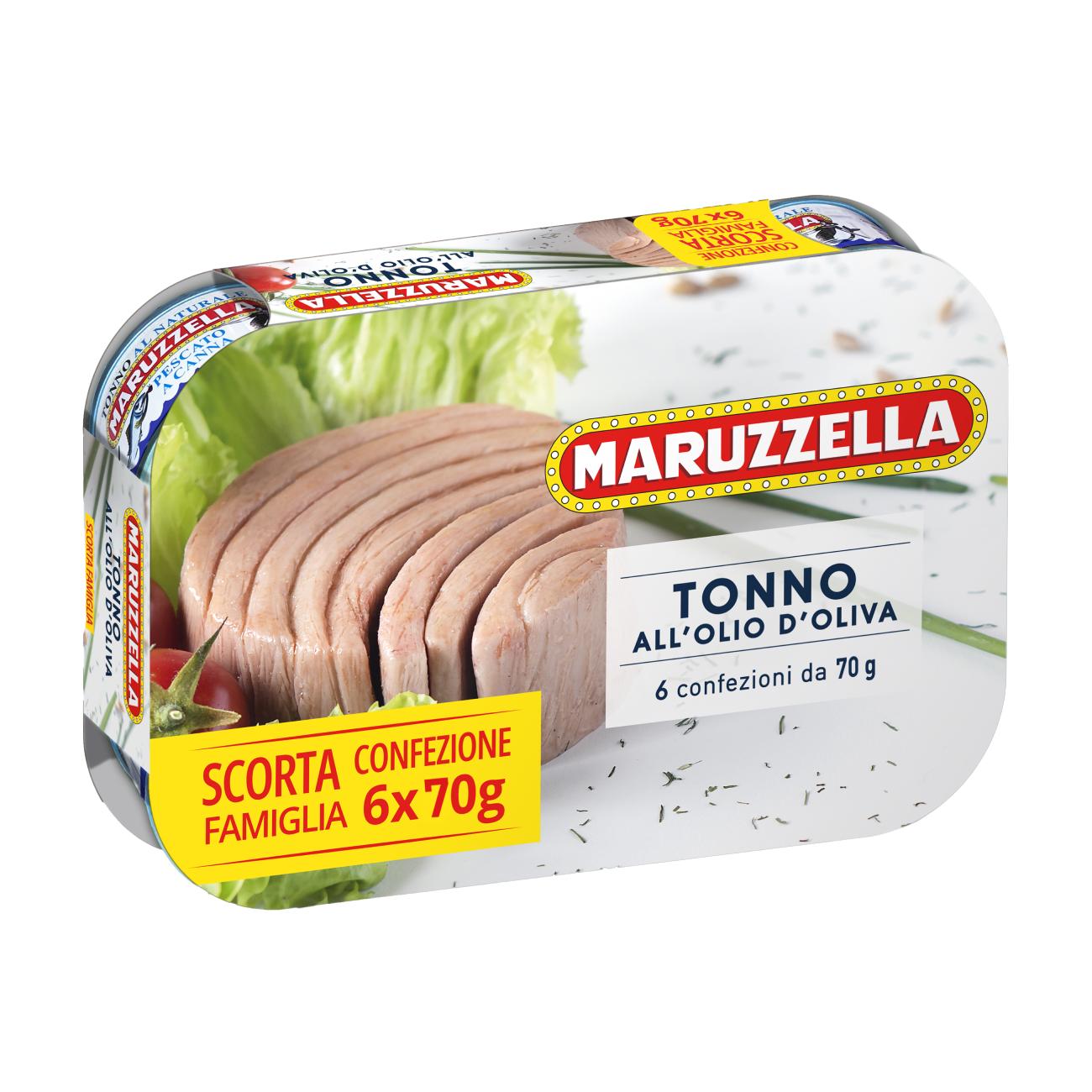 Tuna in olive oil MARUZZELLA Tonno Olio di Oliva, 6 x 90g