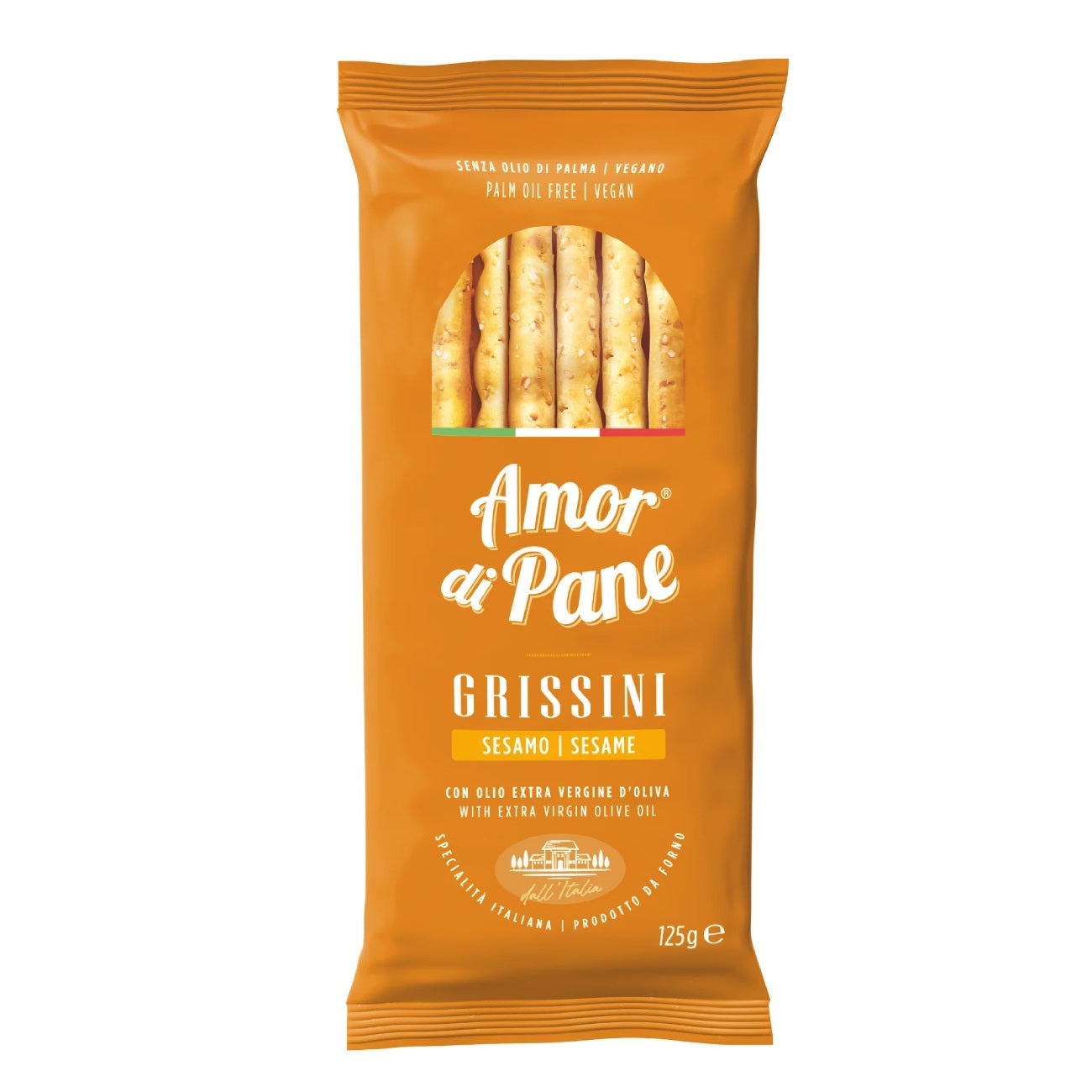 Seesamiga grissinid AMOR DI PANE Sesamo, 125g