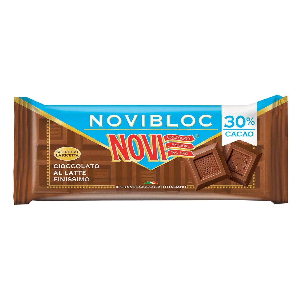 Milk chocolate 30% NOVI Novibloc al Latte, 150g