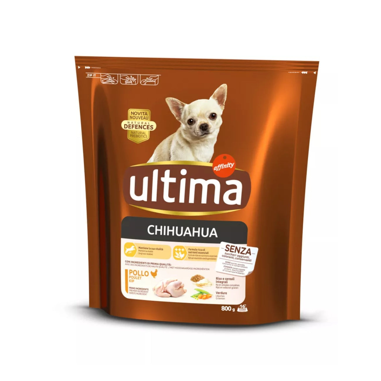 Čihuahua veislės sausas ėdalas šunims su vištiena, 800g