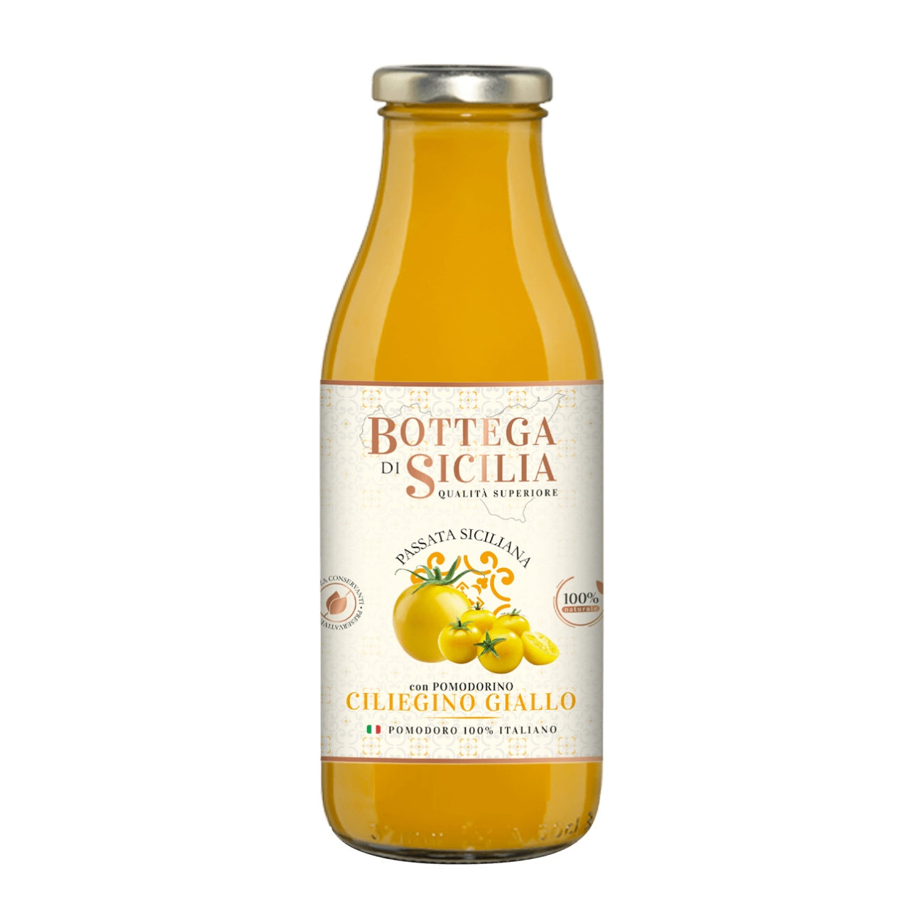Пюре из желтых томатов Passata Siciliana Pomodorino Ciliegino Giallo, 520г
