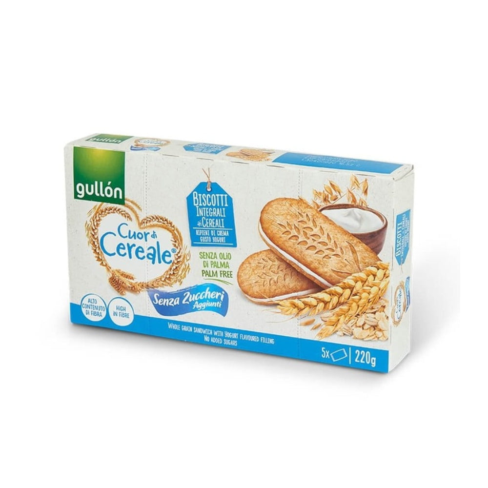 Pilngraudu biskvīta cepumi bez cukura GULLON, 220 g