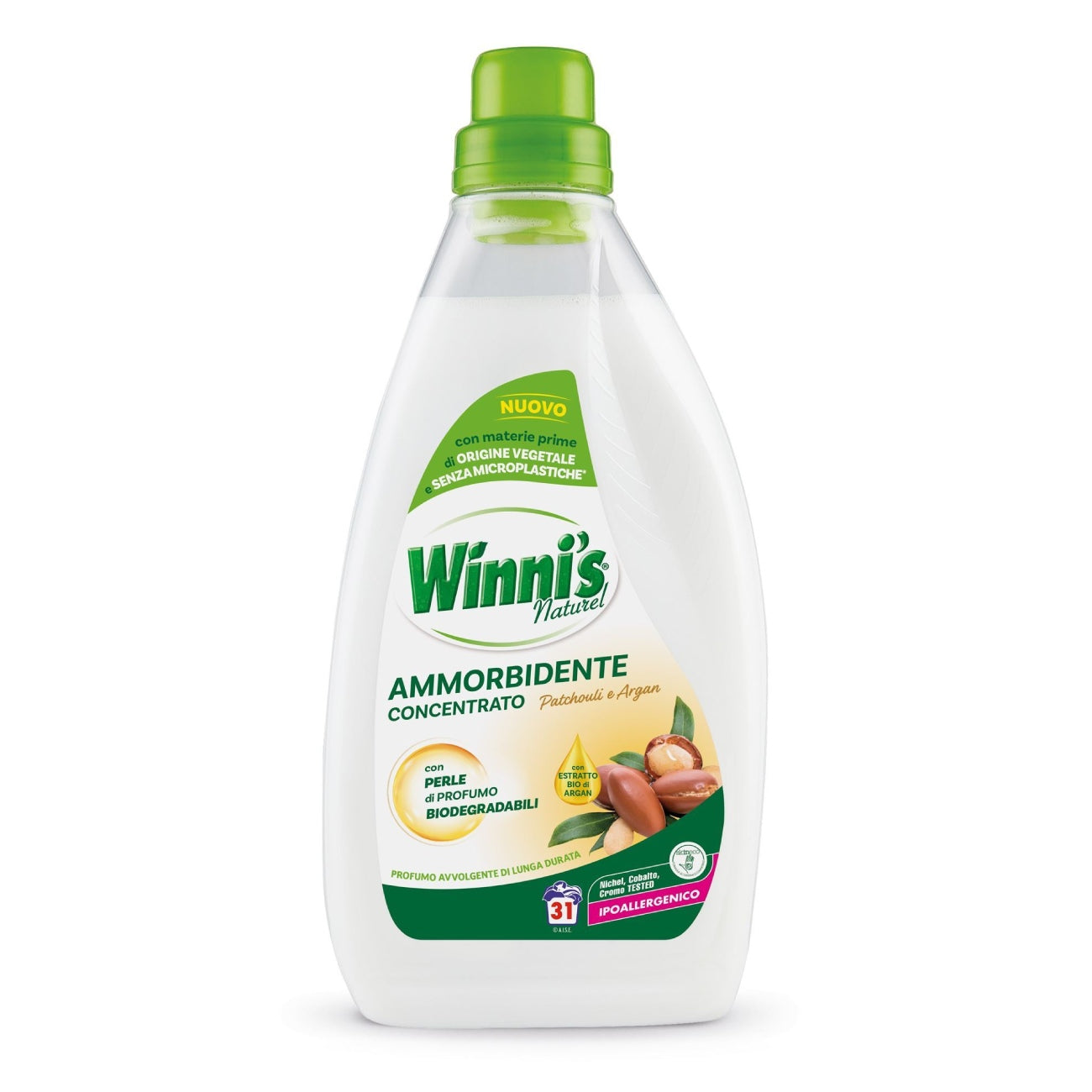 Hipoalerģisks veļas mīkstinātājs WINNI'S Patchouli & Argan, 31MR