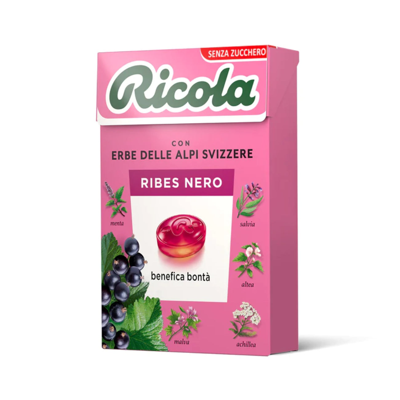 Karamele bez cukura ar upeņu garšu RICOLA, 50g