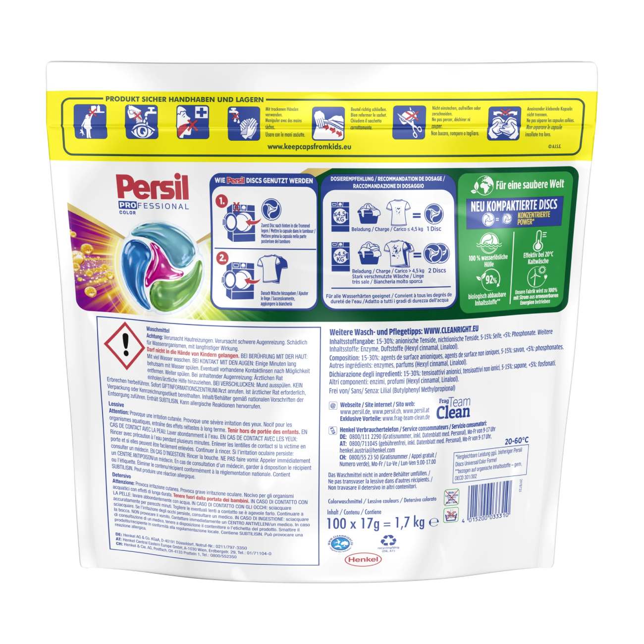 Капсулы для стирки 4in1 Color Discs, 100MR