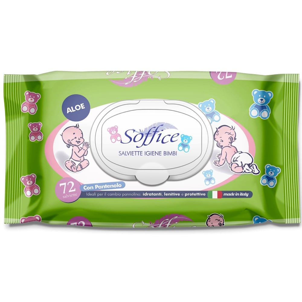 Wet wipes for babies SOFFICE Aloe Vera, 72 pcs.