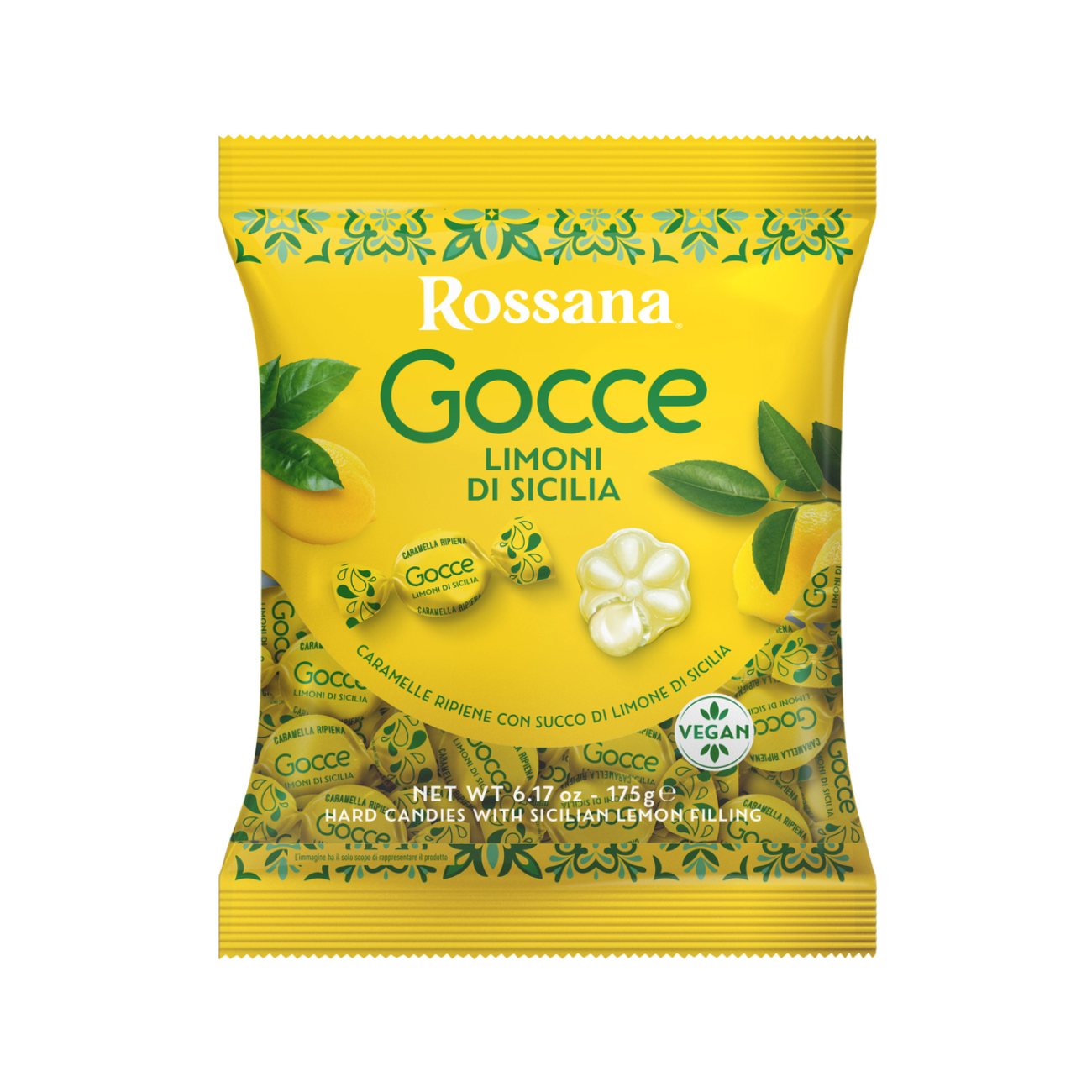 Карамель с лимонным кремом ROSSANA Limoni, 175г