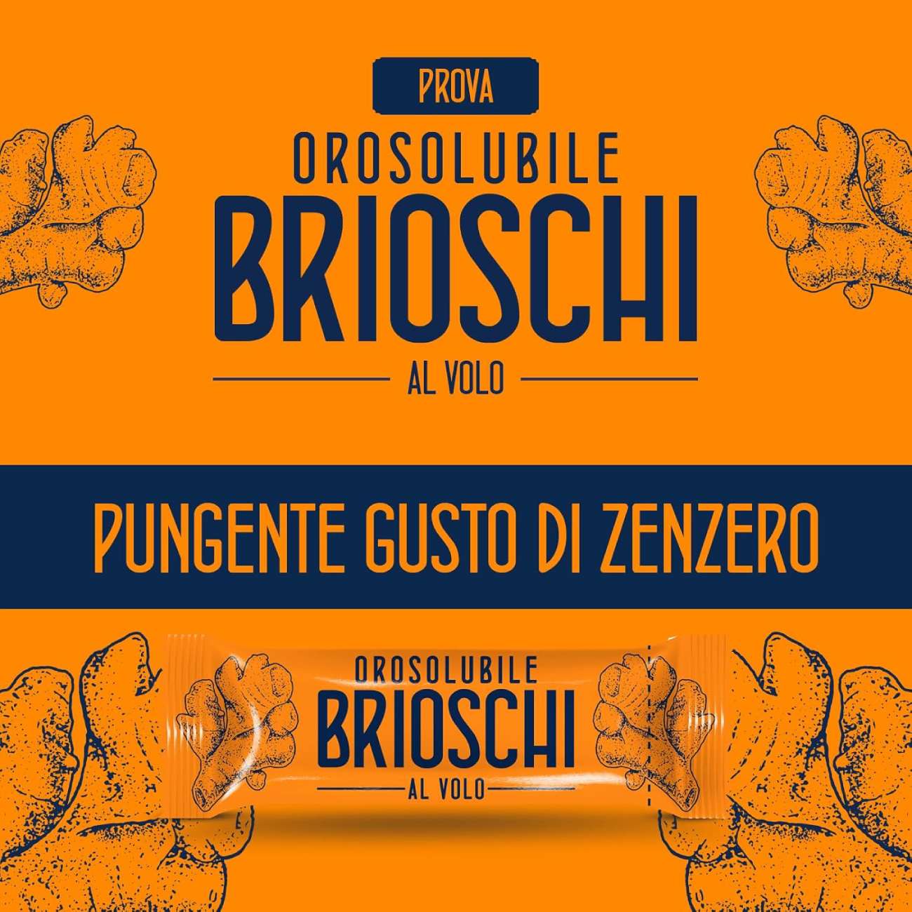 Orosoluble digestive BRIOSCHI Zenzero, 15 pcs.