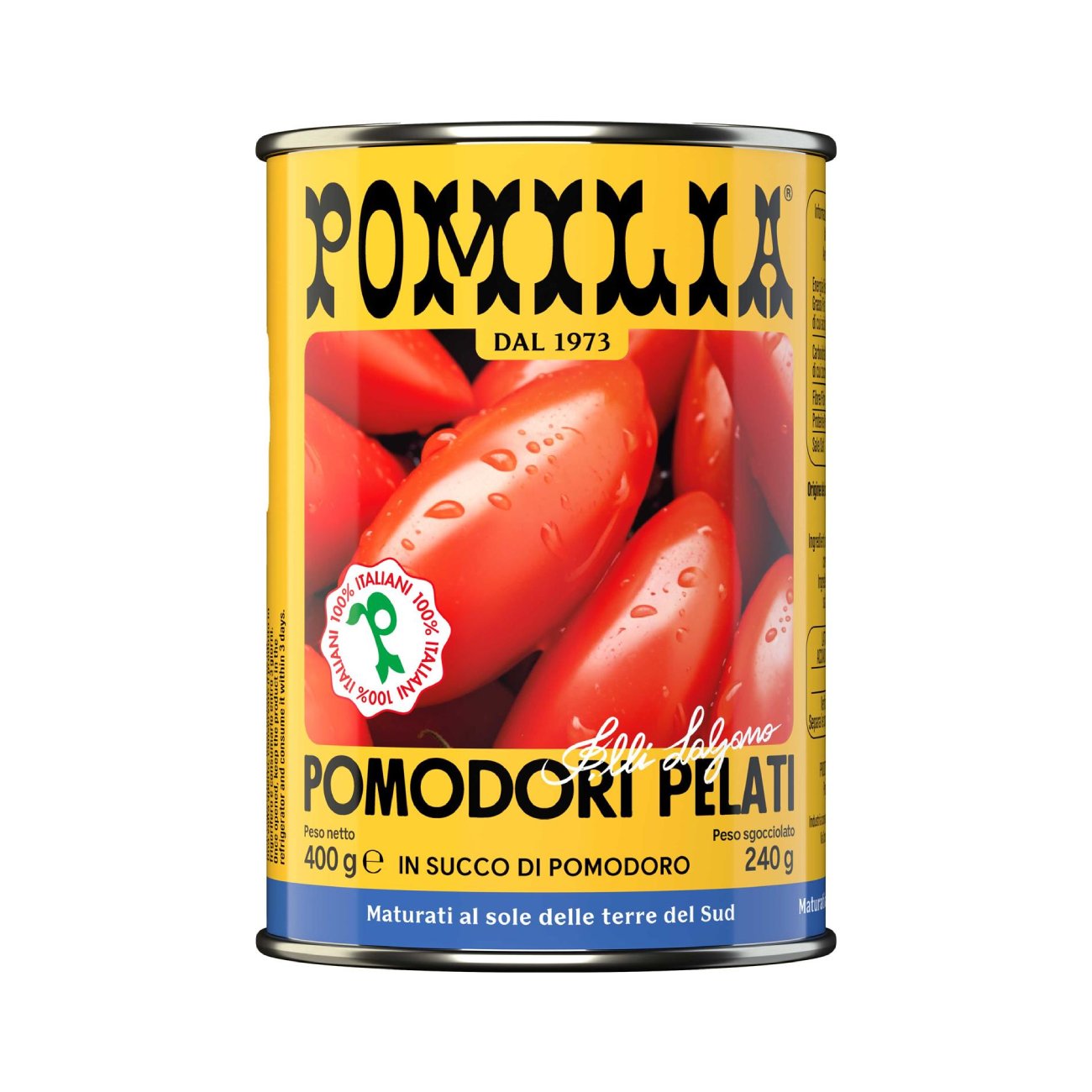 Kooritud tomatid tomatimahlaga POMILIA Pomodori Pelati, 400g
