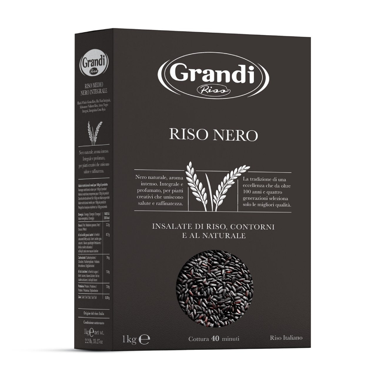 Must riis GRANDI Riso Nero, 1 KG