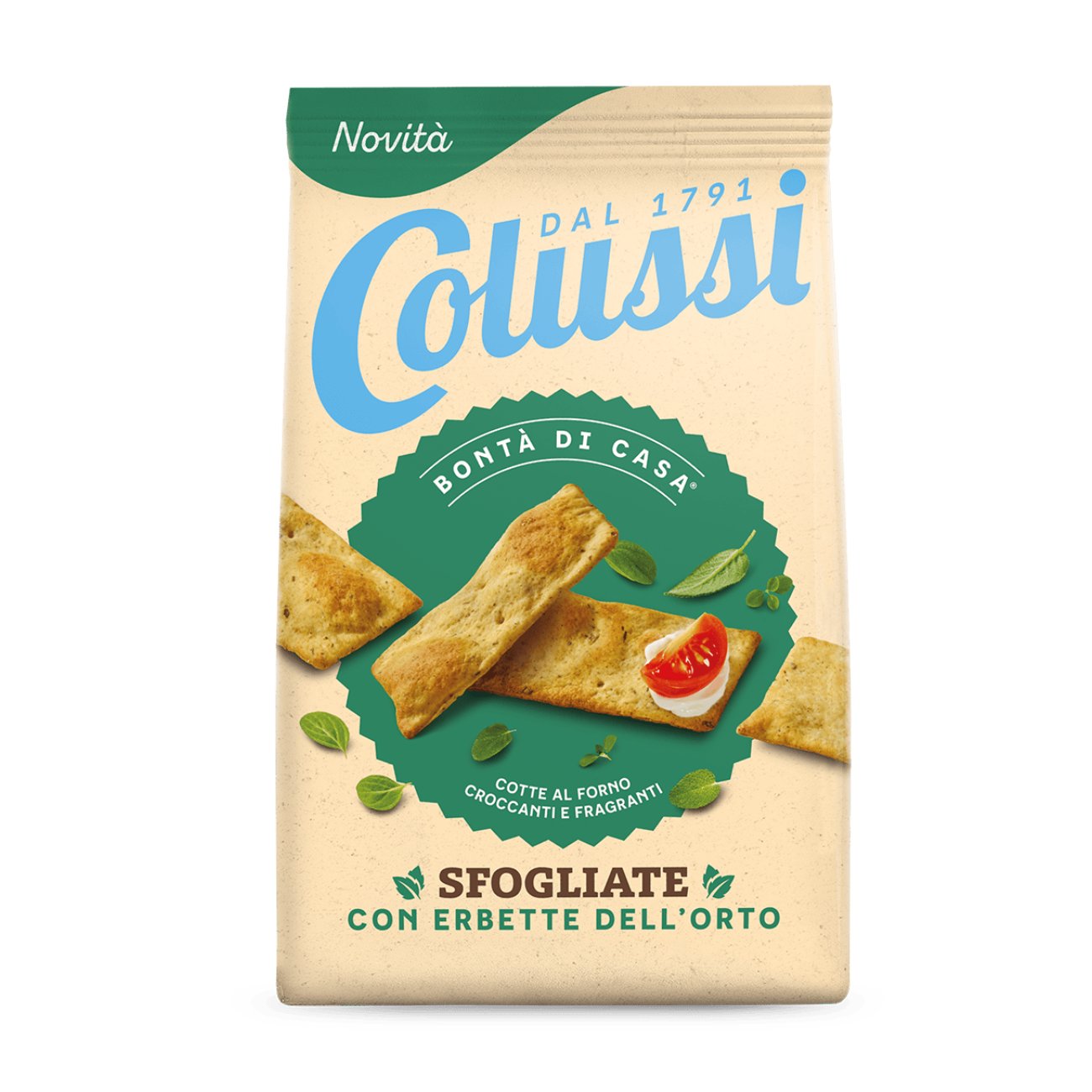 Lehttaignasnäkk COLUSSI Sfogliate Erbe, 170g