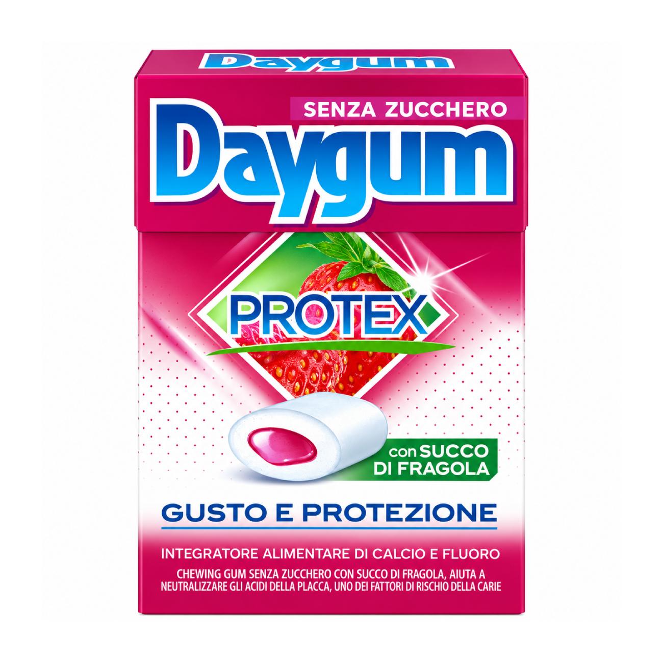 Suhkruvaba närimiskumm maasikamahlaga DAYGUM Protex