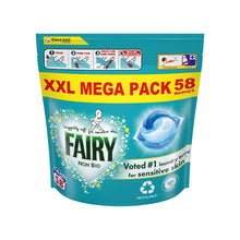 Kapsulas bērnu veļas mazgāšanai FAIRY Non Bio Sensitive, 58MR