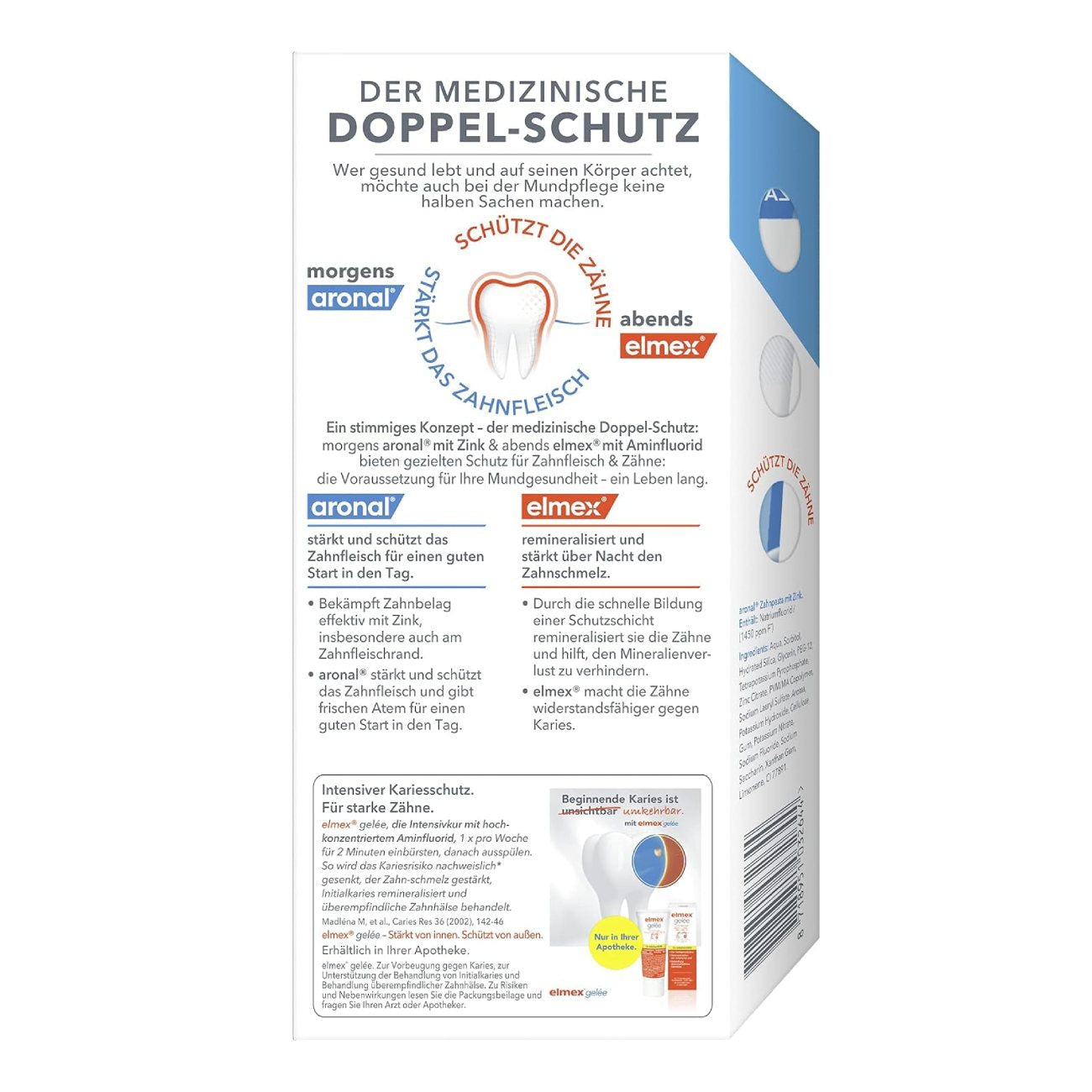 Dantų pasta Aronal + Elmex, 2x75 ml